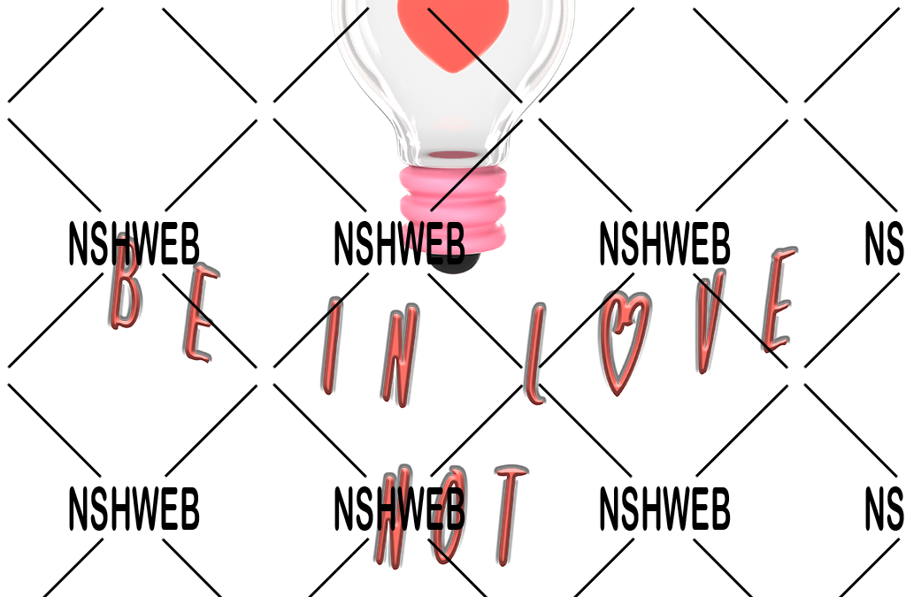 Cœur avec citation « Be in love »