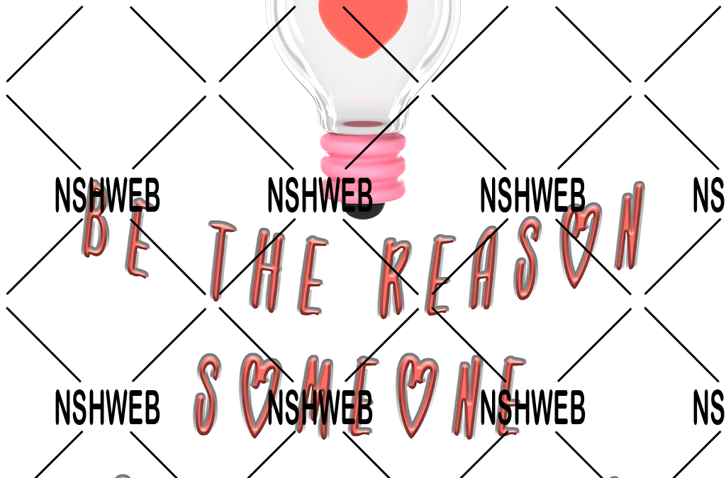 Cœur avec citation « be the reason someone smiles today »